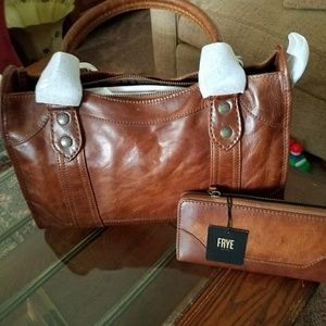 Frye Melissa satchel and wallet